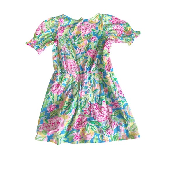 Lilly Pulitzer Girl L 8-10 Garden Grove MINI ADLEY ROMPER Cotton Puff Sleeves - Picture 5 of 5